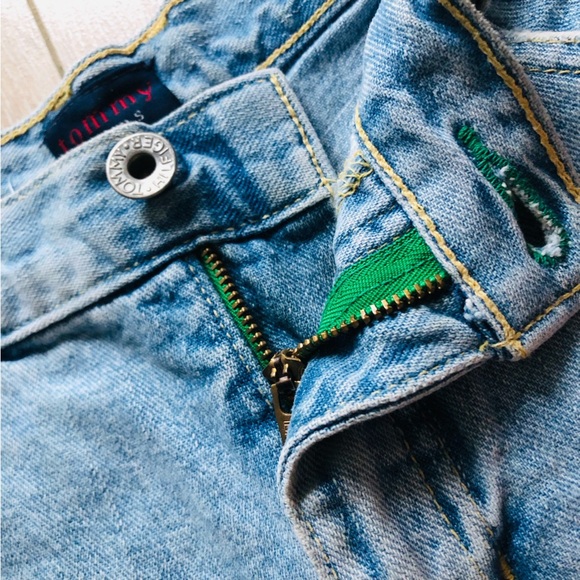 Vintage Tommy Jeans Light Wash Carpenter Shorts Size 7 - Picture 6 of 13